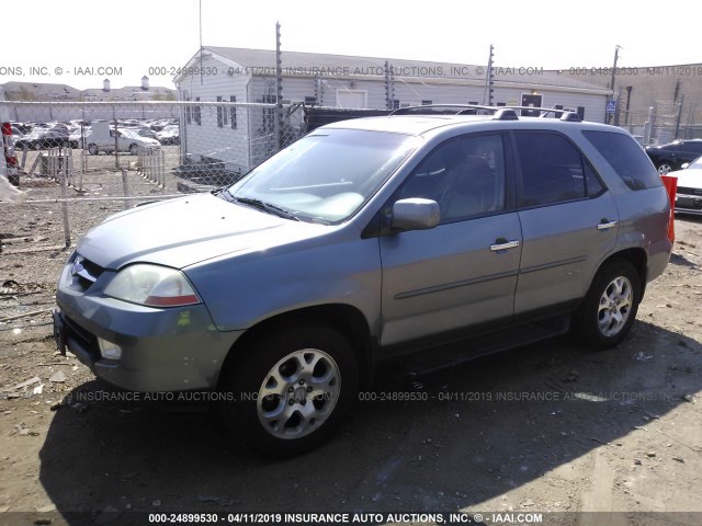 2HNYD18672H523840 - 2002 ACURA MDX TOURING SILVER photo 2