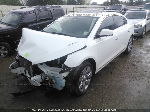 1G4GE5GV1AF324745 - 2010 BUICK LACROSSE CXS WHITE photo 2