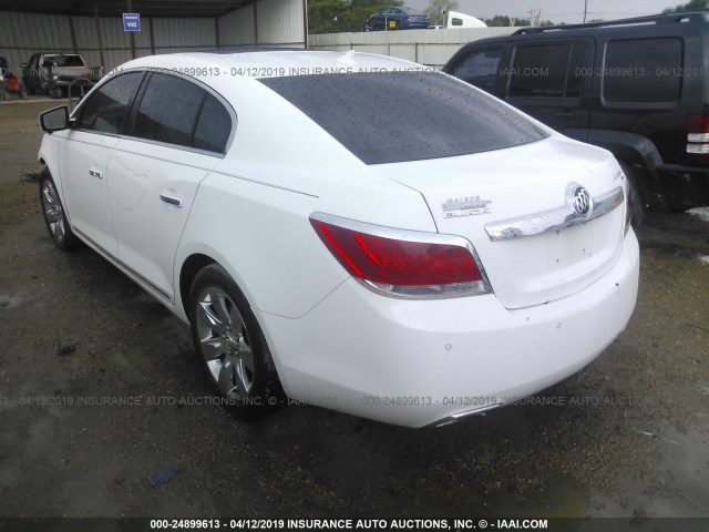 1G4GE5GV1AF324745 - 2010 BUICK LACROSSE CXS WHITE photo 3