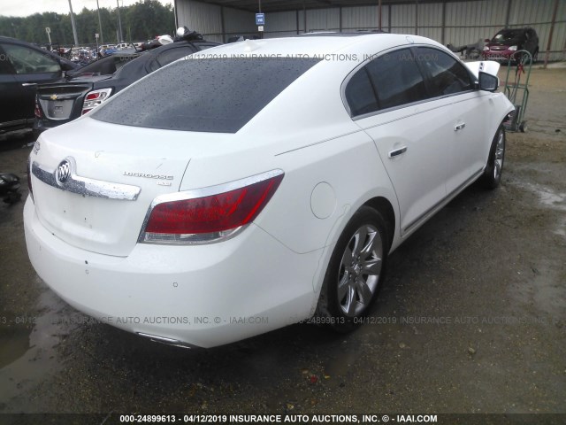 1G4GE5GV1AF324745 - 2010 BUICK LACROSSE CXS WHITE photo 4