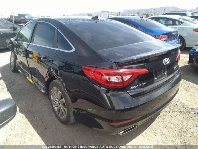 5NPE34AF0HH454478 - 2017 HYUNDAI SONATA SPORT/LIMITED BLACK photo 3