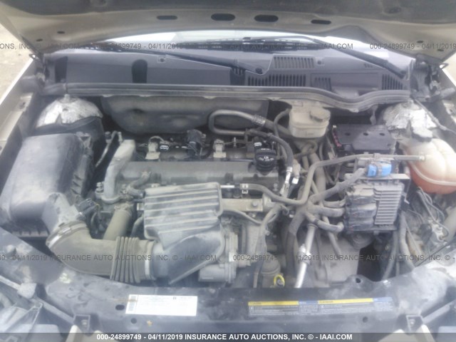 1G8AJ55F87Z169002 - 2007 SATURN ION LEVEL 2 金色 照片 10