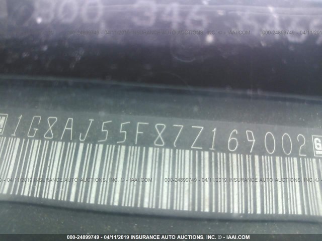 1G8AJ55F87Z169002 - 2007 SATURN ION LEVEL 2 金色 照片 9