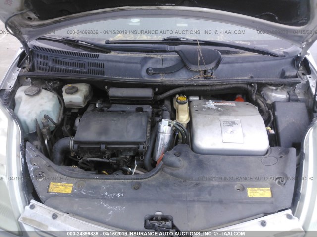 JTDKB20U677583645 - 2007 TOYOTA PRIUS SILVER photo 10