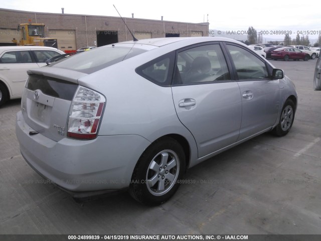 JTDKB20U677583645 - 2007 TOYOTA PRIUS SILVER photo 4