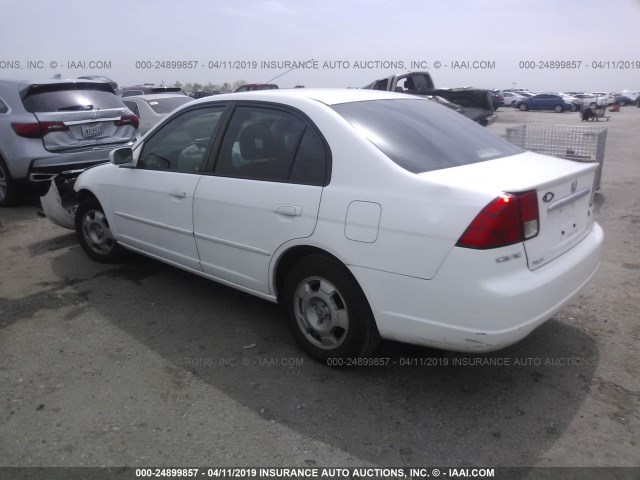 JHMES96683S026160 - 2003 HONDA CIVIC HYBRID WHITE photo 3