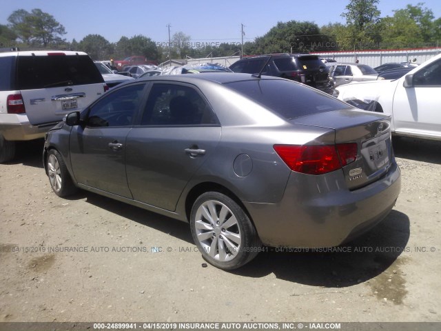 KNAFW4A37A5077717 - 2010 KIA FORTE SX GRAY photo 3