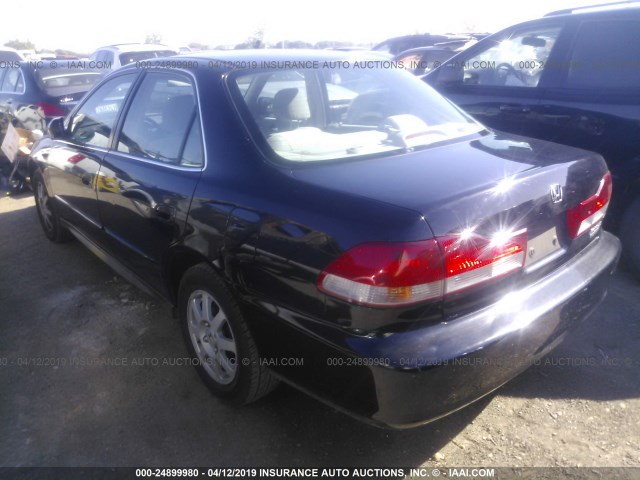 1HGCG66892A026636 - 2002 HONDA ACCORD EX/SE BLACK photo 3