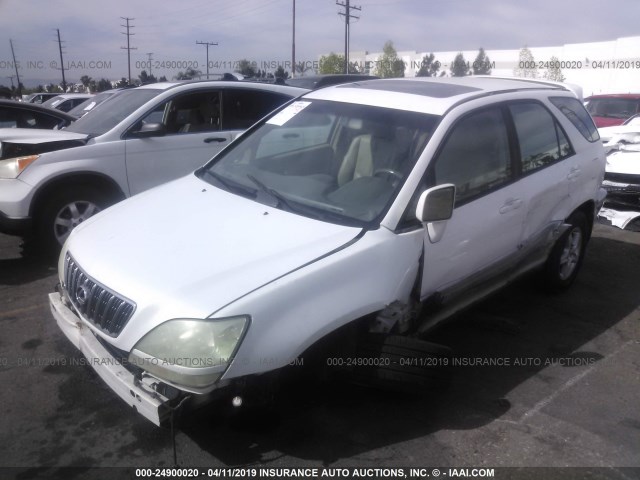 JTJGF10U320135818 - 2002 LEXUS RX 300 WHITE photo 2