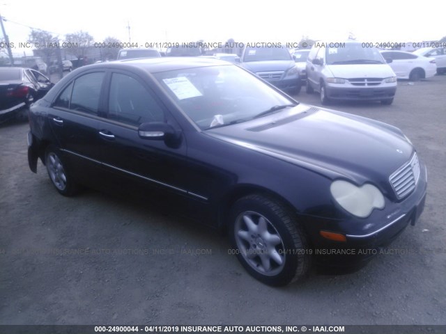 WDBRF61J62F282109 - 2002 MERCEDES-BENZ C 240 BLACK photo 1