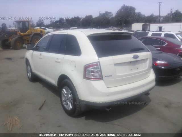 2FMDK39C47BA56568 - 2007 FORD EDGE SEL PLUS WHITE photo 3