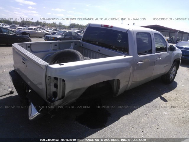 2GCEC13C471707500 - 2007 CHEVROLET SILVERADO C1500 CREW CAB SILVER photo 4