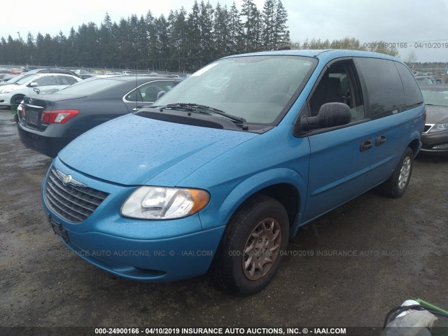 1C4GJ25BX2B613509 - 2002 CHRYSLER VOYAGER BLUE photo 2