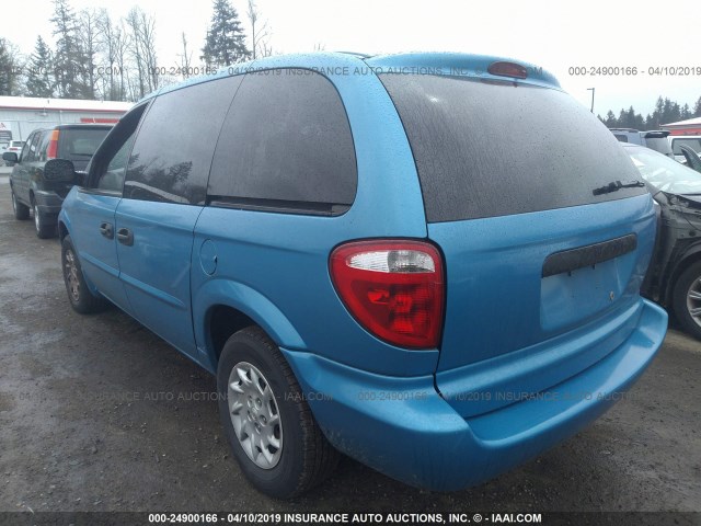 1C4GJ25BX2B613509 - 2002 CHRYSLER VOYAGER BLUE photo 3