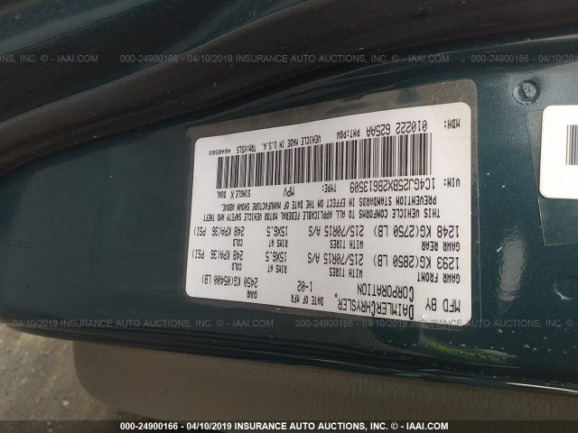 1C4GJ25BX2B613509 - 2002 CHRYSLER VOYAGER BLUE photo 9