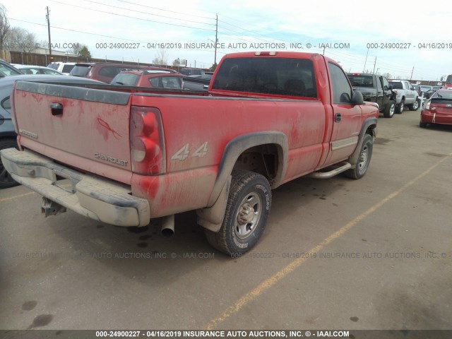 1GCHK24U23E352509 - 2003 CHEVROLET SILVERADO K2500 HEAVY DUTY RED photo 4