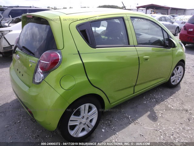 KL8CB6S90EC495093 - 2014 CHEVROLET SPARK LS GREEN photo 4