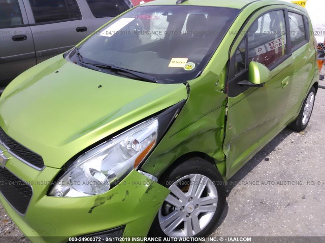 KL8CB6S90EC495093 - 2014 CHEVROLET SPARK LS GREEN photo 6