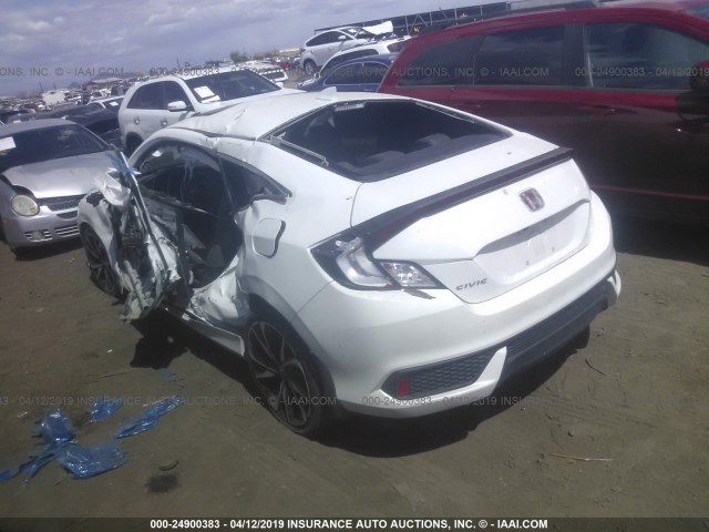 2HGFC3B79JH350352 - 2018 HONDA CIVIC EXL WHITE photo 3