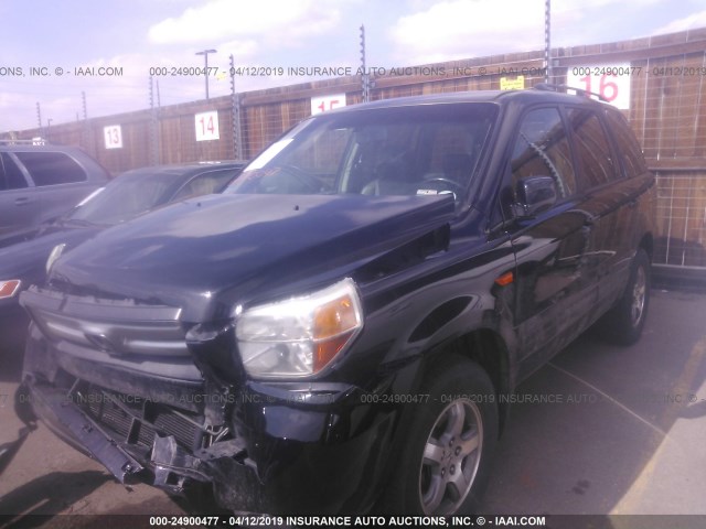 2HKYF186X7H516718 - 2007 HONDA PILOT EXL შავი ფოტო 1