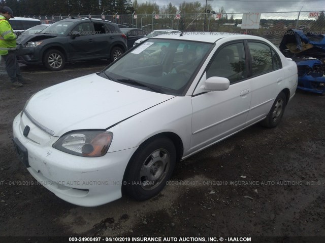 JHMES96643S018072 - 2003 HONDA CIVIC HYBRID WHITE photo 2