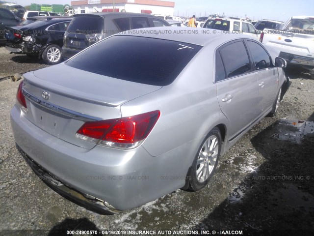 4T1BK3DB8BU372290 - 2011 TOYOTA AVALON LIMITED GRAY photo 4