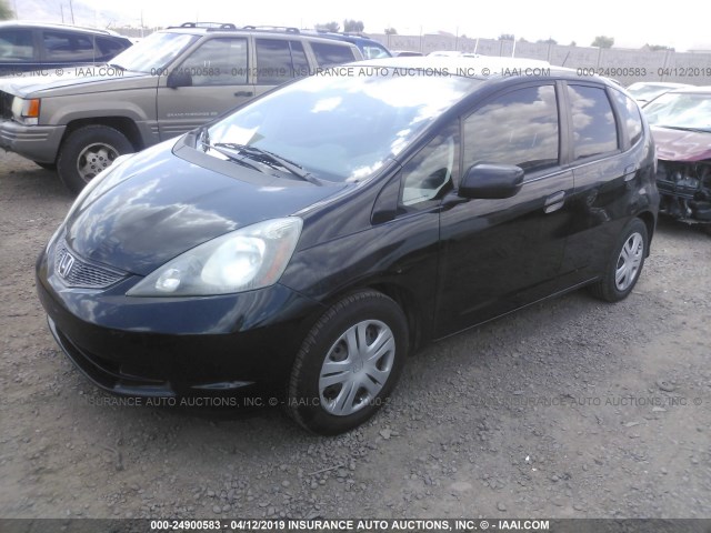 JHMGE87299S038185 - 2009 HONDA FIT BLACK photo 2