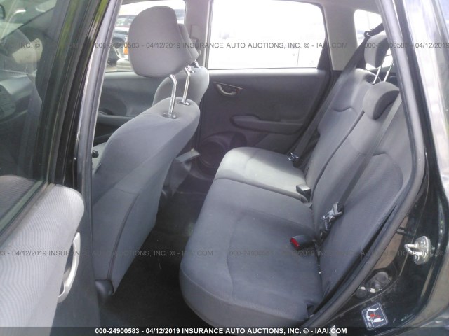 JHMGE87299S038185 - 2009 HONDA FIT BLACK photo 8