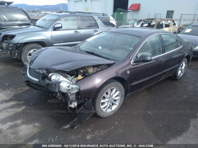 2C3HE66G14H586192 - 2004 CHRYSLER 300M PURPLE photo 2