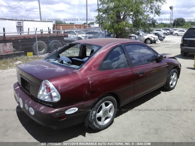 JA3AY11A9YU016050 - 2000 MITSUBISHI MIRAGE DE RED photo 4