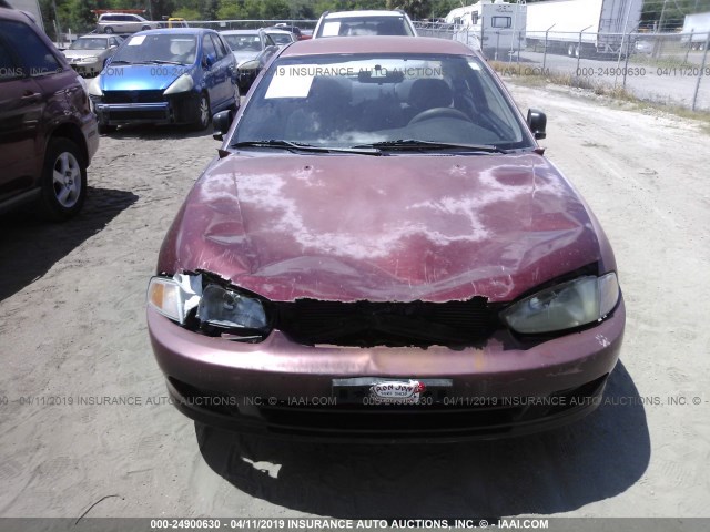 JA3AY11A9YU016050 - 2000 MITSUBISHI MIRAGE DE RED photo 6