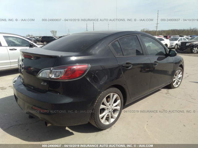 JM1BL1U55B1415890 - 2011 MAZDA 3 S BLACK photo 4