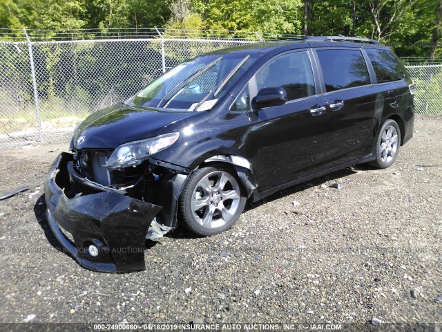 5TDXK3DC7ES473557 - 2014 TOYOTA SIENNA SPORT BLACK photo 2