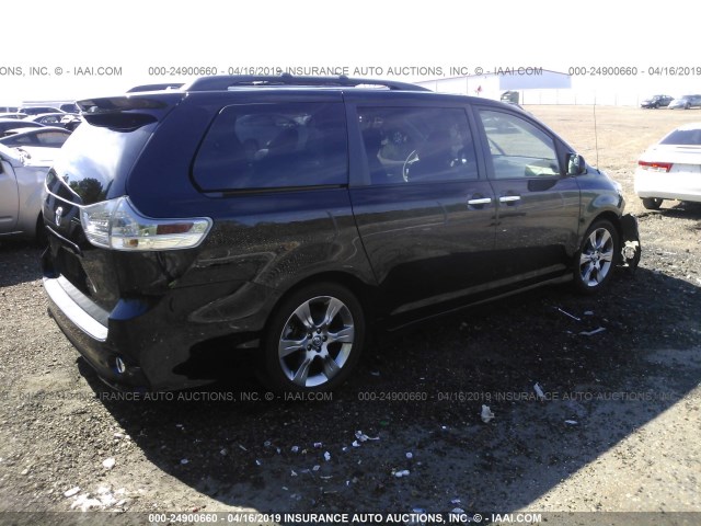 5TDXK3DC7ES473557 - 2014 TOYOTA SIENNA SPORT BLACK photo 4