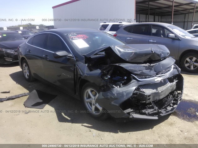 1G1ZB5ST2HF180184 - 2017 CHEVROLET MALIBU LS GRAY photo 1