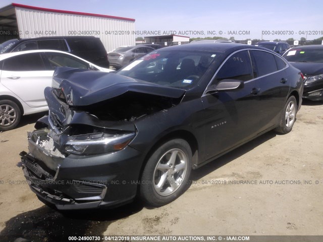 1G1ZB5ST2HF180184 - 2017 CHEVROLET MALIBU LS GRAY photo 2
