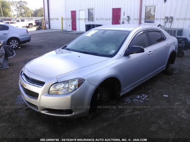 1G1ZB5EB7AF118448 - 2010 CHEVROLET MALIBU LS SILVER photo 2