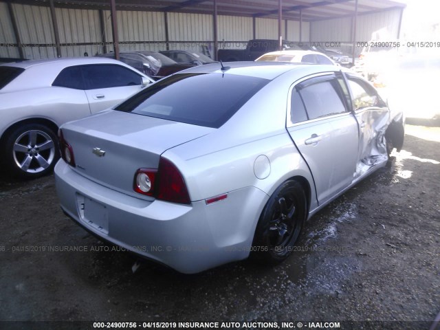 1G1ZB5EB7AF118448 - 2010 CHEVROLET MALIBU LS SILVER photo 4