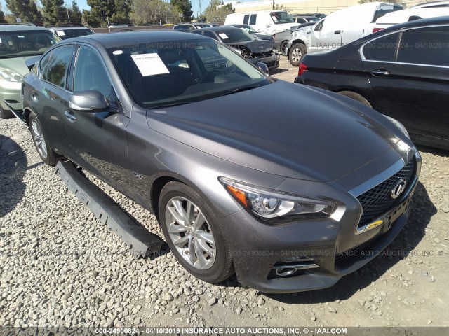 JN1AV7AP6EM690947 - 2014 INFINITI Q50 HYBRID PREMIUM/SPORT GRAY photo 1