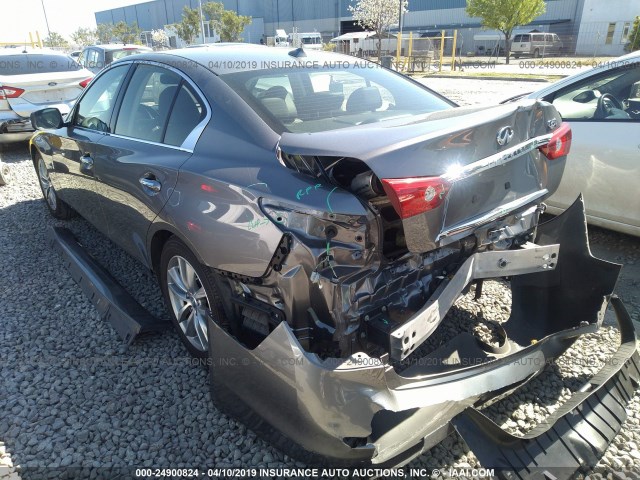 JN1AV7AP6EM690947 - 2014 INFINITI Q50 HYBRID PREMIUM/SPORT GRAY photo 3