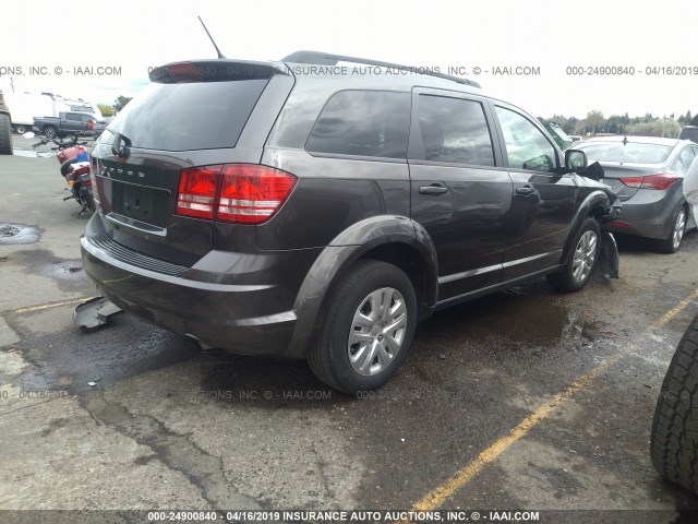 3C4PDCAB9HT557105 - 2017 DODGE JOURNEY SE GRAY photo 4