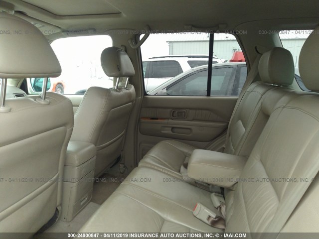 JNRDR07Y61W106504 - 2001 INFINITI QX4 WHITE photo 8