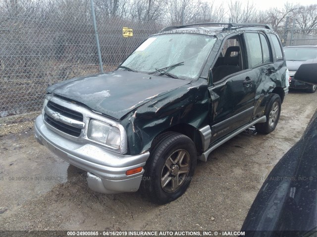 2CNBJ634726933262 - 2002 CHEVROLET TRACKER LT GREEN photo 2