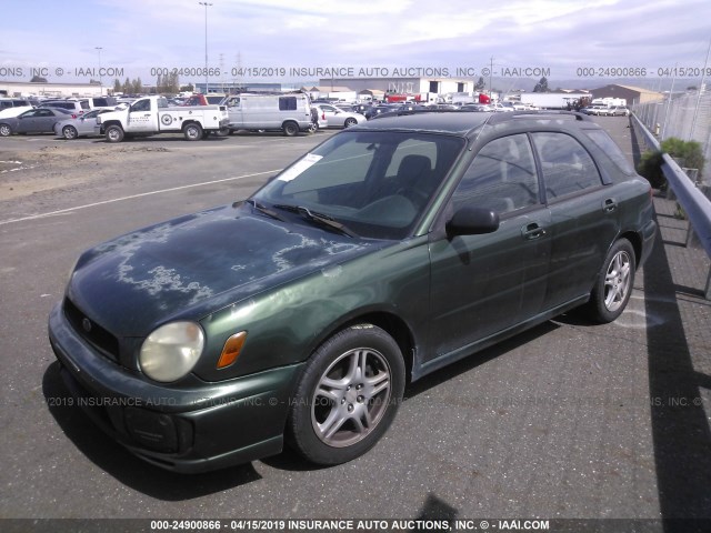 JF1GG655X2H818735 - 2002 SUBARU IMPREZA TS GREEN photo 2