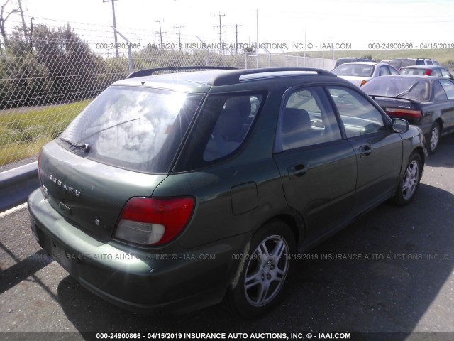 JF1GG655X2H818735 - 2002 SUBARU IMPREZA TS GREEN photo 4