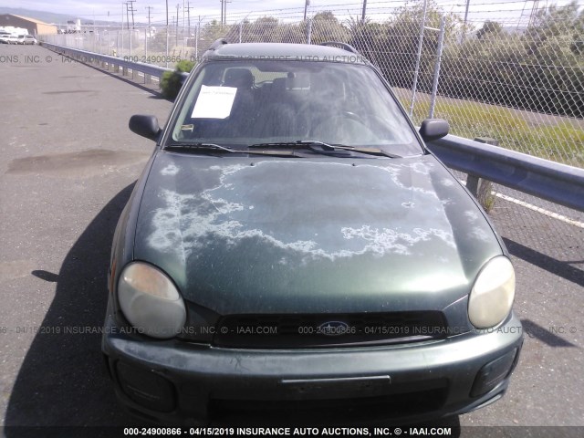 JF1GG655X2H818735 - 2002 SUBARU IMPREZA TS GREEN photo 6