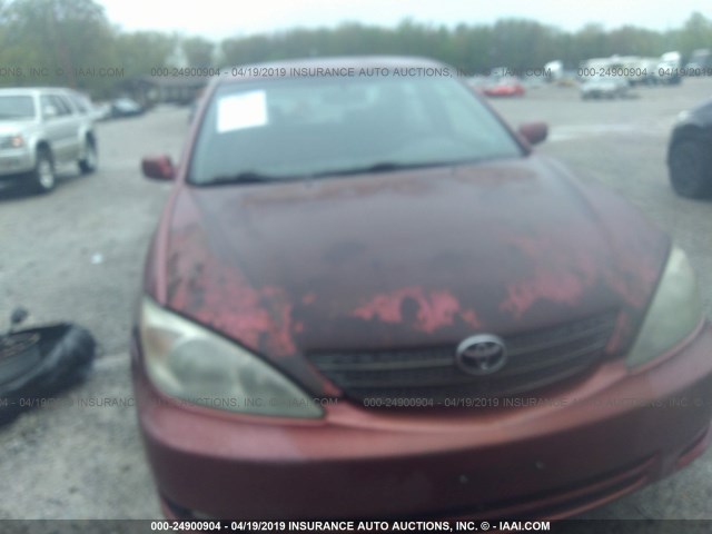 4T1BE32K22U554867 - 2002 TOYOTA CAMRY LE/XLE/SE RED photo 6