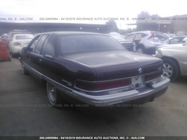 1G4BT5375PR406881 - 1993 BUICK ROADMASTER LIMITED PURPLE photo 3