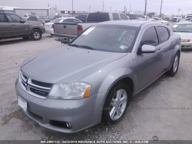 1C3CDZCB3DN661294 - 2013 DODGE AVENGER SXT SILVER photo 2