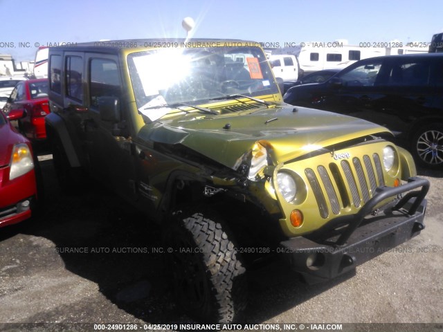 1J8GA59107L145612 - 2007 JEEP WRANGLER SAHARA GREEN photo 1